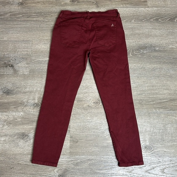 Sam Edelman Women’s The Kitten Mid Rise Skinny Jeans 26” Inseam Maroon Sz 10/30 - Picture 7 of 12